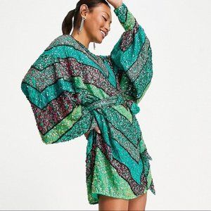 ASOS EDITION chevron sequin belted mini dress (12) - Never worn